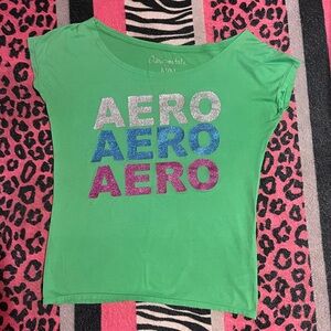 Vintage Aeropostale shirt / off the shoulder shirt